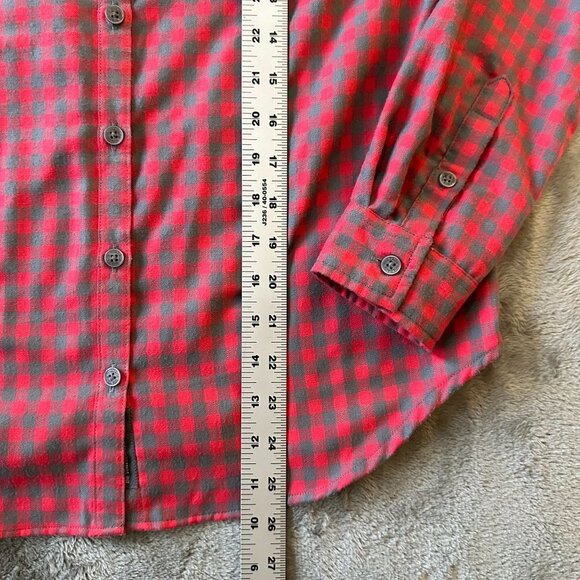 Toad & Co Dakotah Long Sleeve Travel Shirt Women's SMALL Red Gray - Picture 5 of 7